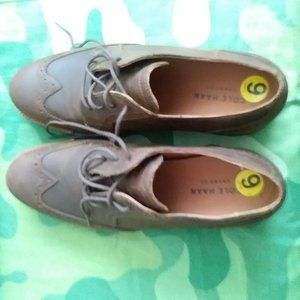 Cole Haan Men's Brown Shoes Wing Tip 9